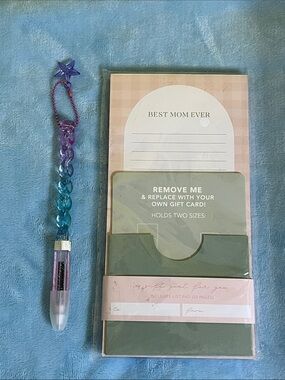 Best Mom Ever Gift Set | Notepad + Gift Card Holder + Pen | NWT
